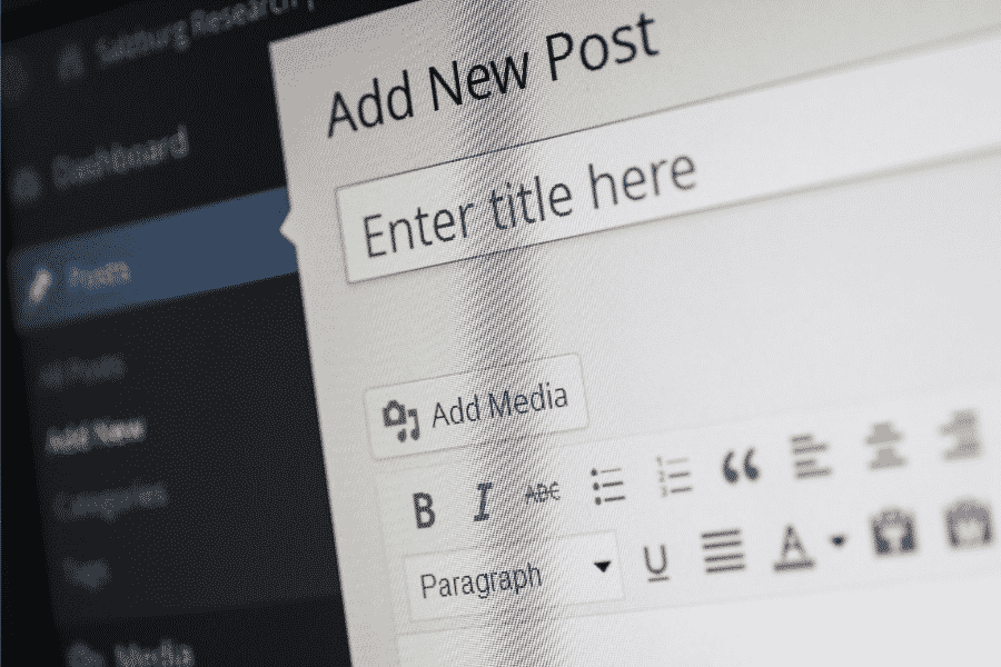 wordpress new post dashboard