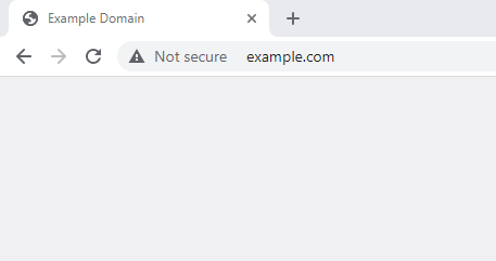 example website with ssl certificate missing